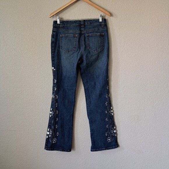 INC Concepts y2k Embellished Boot Cut Jeans Size 6P - Picture 1 of 12